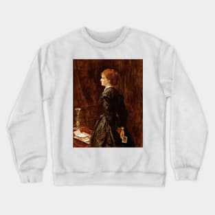 Yes or No? by John Everett Millais Crewneck Sweatshirt